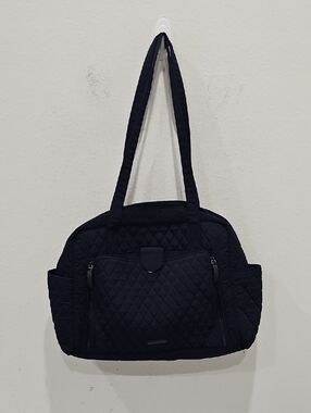 Vera Bradley Black Quilted On the Stroll Tote Bag Diaper Bag